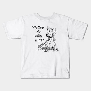 Follow the white witch. Kids T-Shirt